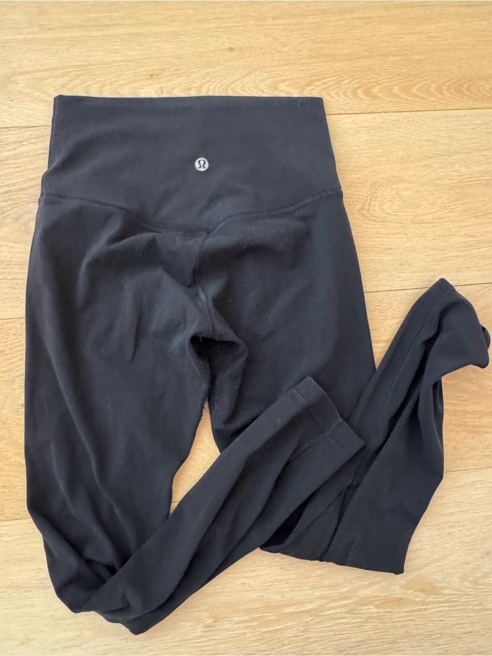 lululemon athletica Black Performance Leggings with Iconic Logo